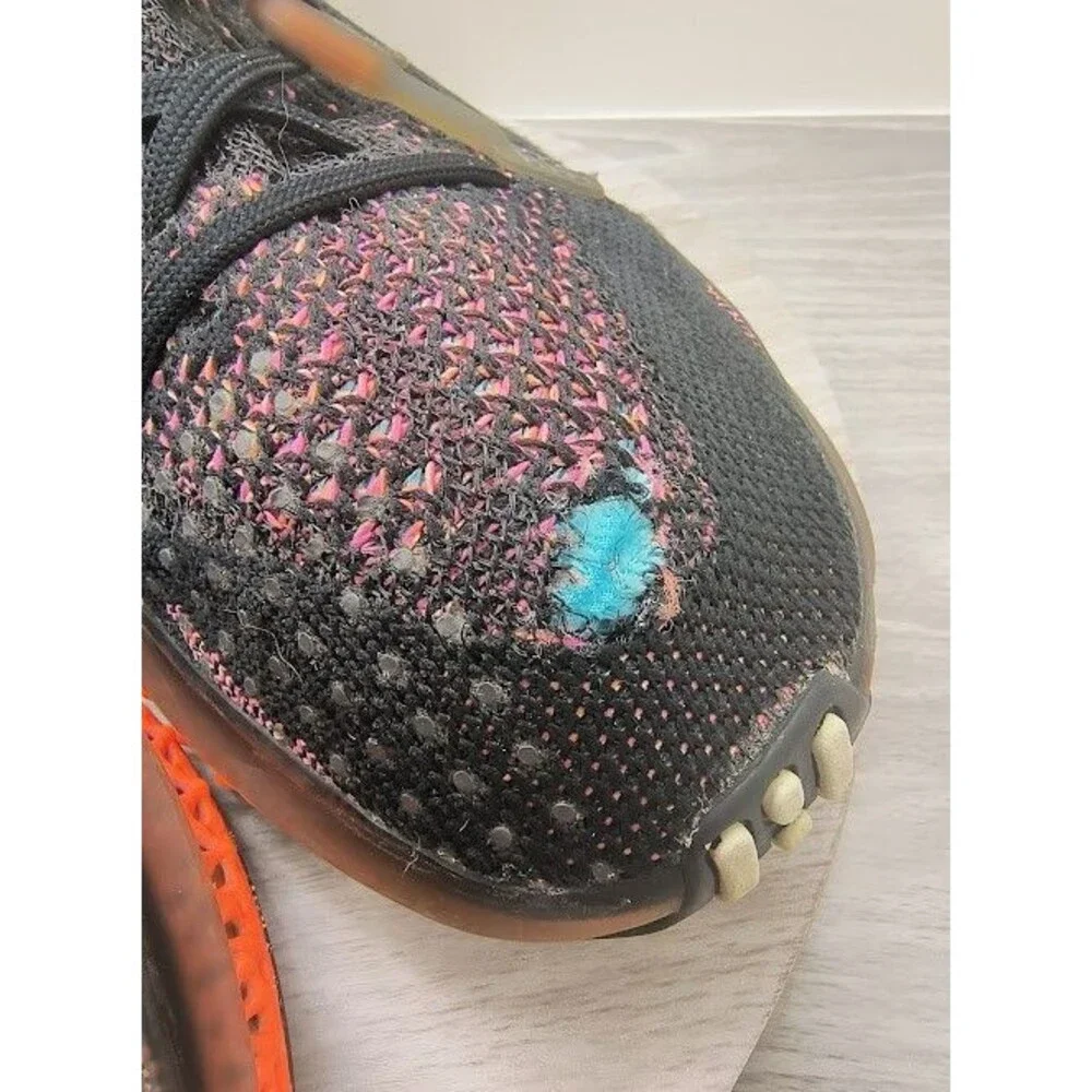 Adidas 4D Fusio Running Shoes Black / Orange / Pink Size 8 NEED REPAIR